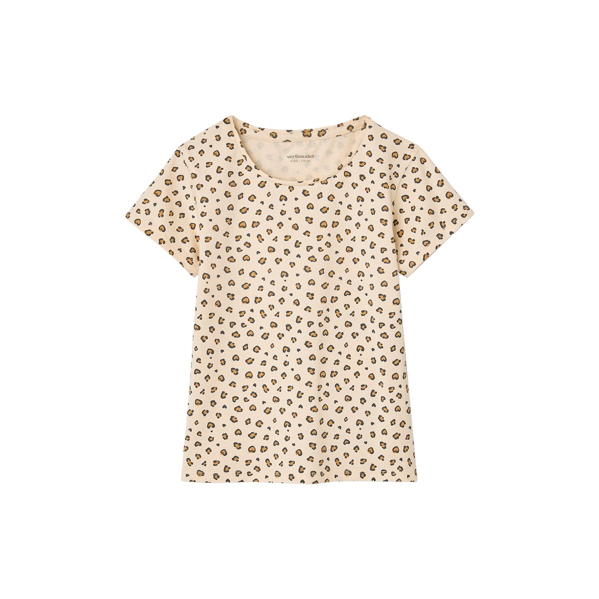 Lot de 3 T-shirts manches courtes beige, VERTBAUDET
