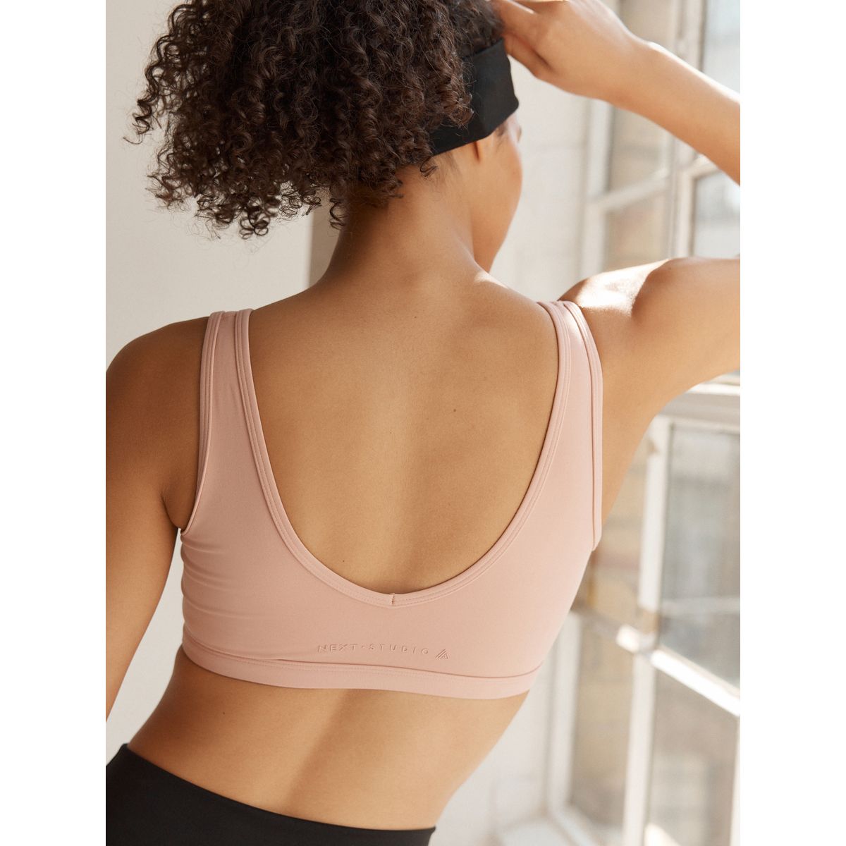 Brassière de sport croisée devant rose, NEXT