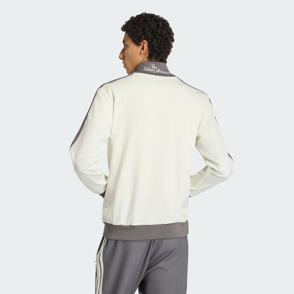 Veste De Survêtement Hommes Mercedes - Amg Petronas Formula 1 Team Silver Arrows Icon off white / granite, adidas Performance