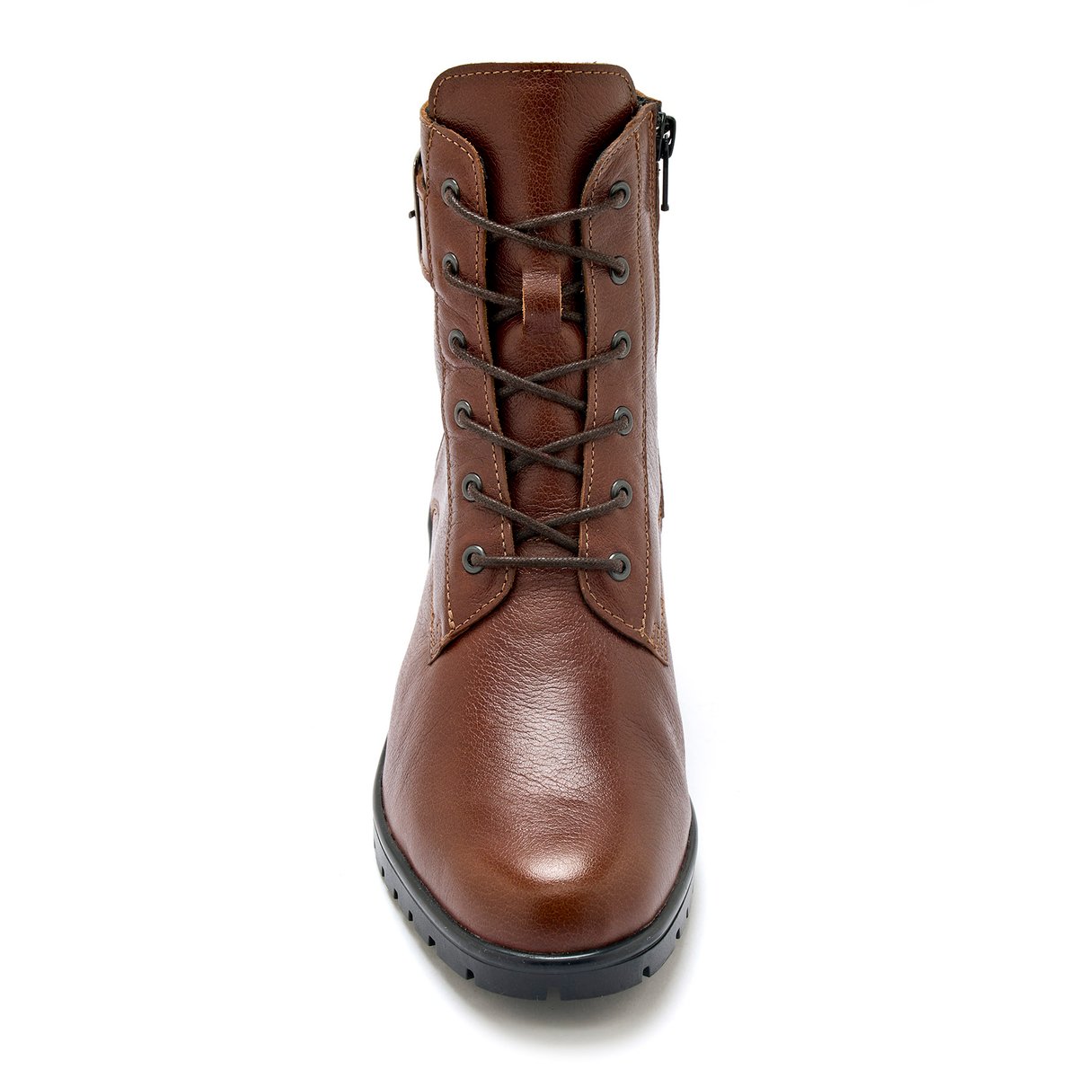 Boots avec zip et lacets marron, PEDICONFORT