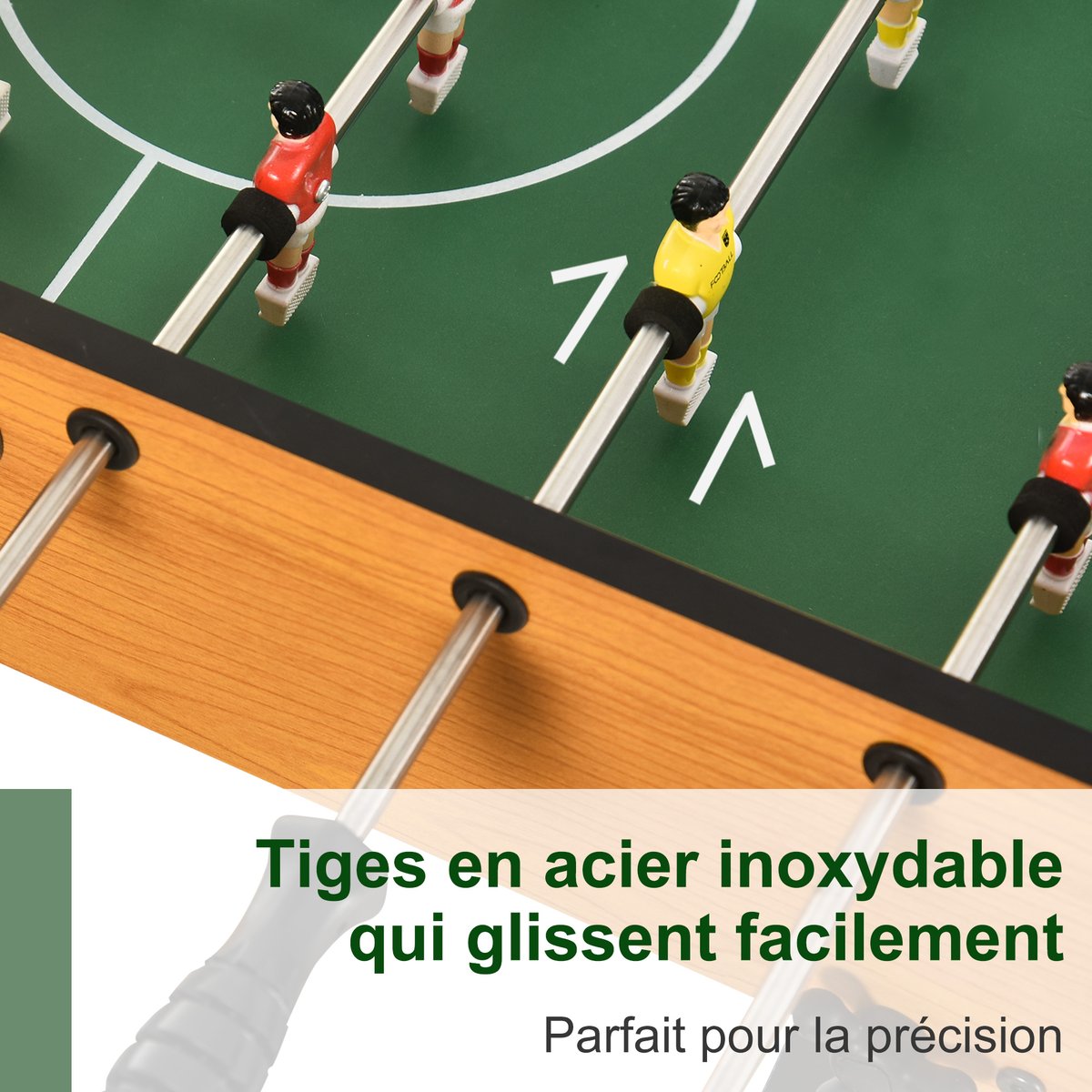 Mini Table Football Bois Marron marron, HOMCOM
