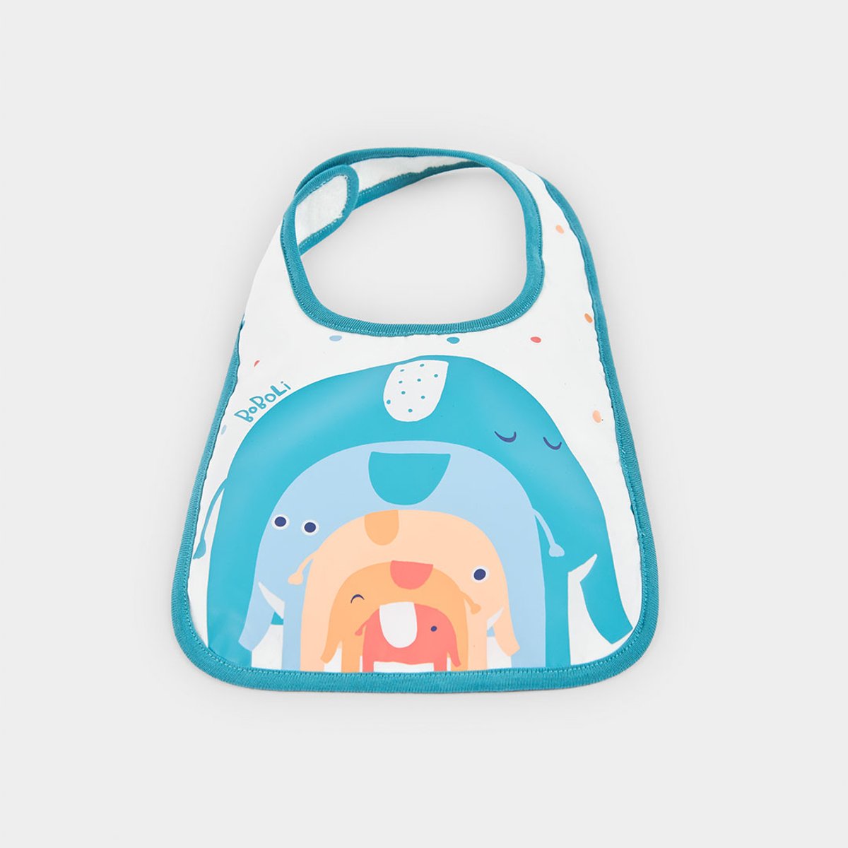 Pack de 2 bavoirs bébé coton blanc, BOBOLI