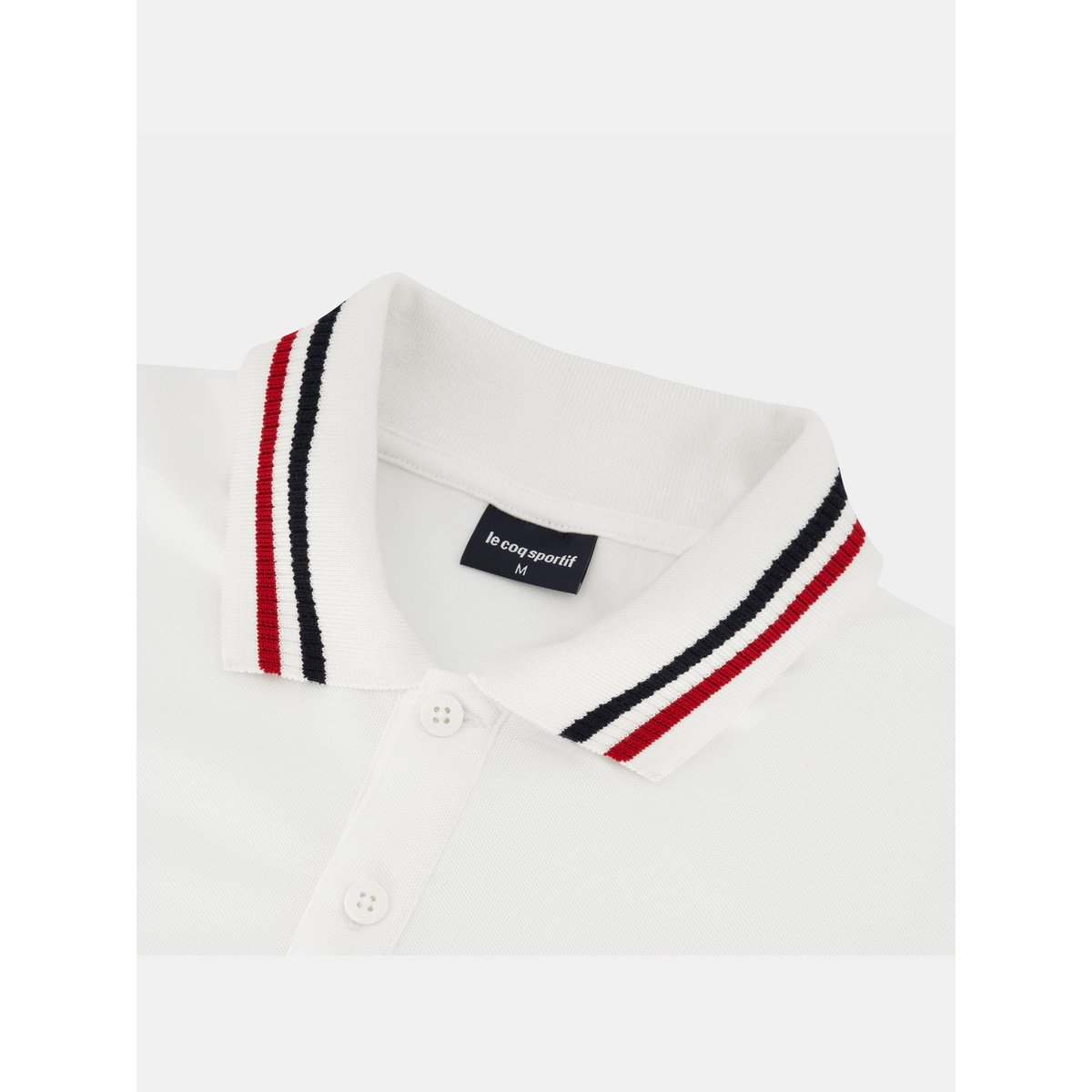 Polo Tricolore marshmallow, LE COQ SPORTIF
