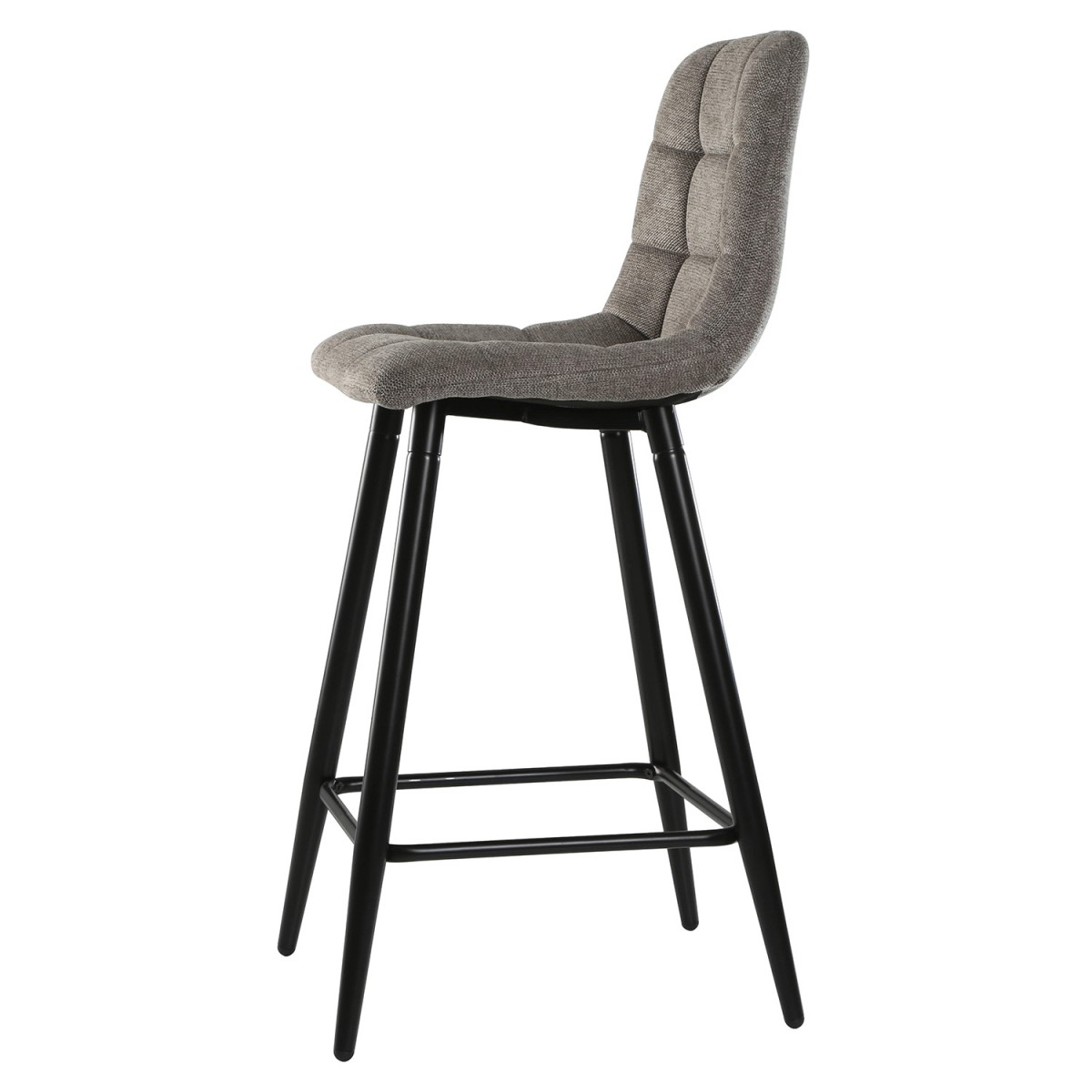 Tabourets en lot de 2 en tissu - SIA marron, CALICOSY