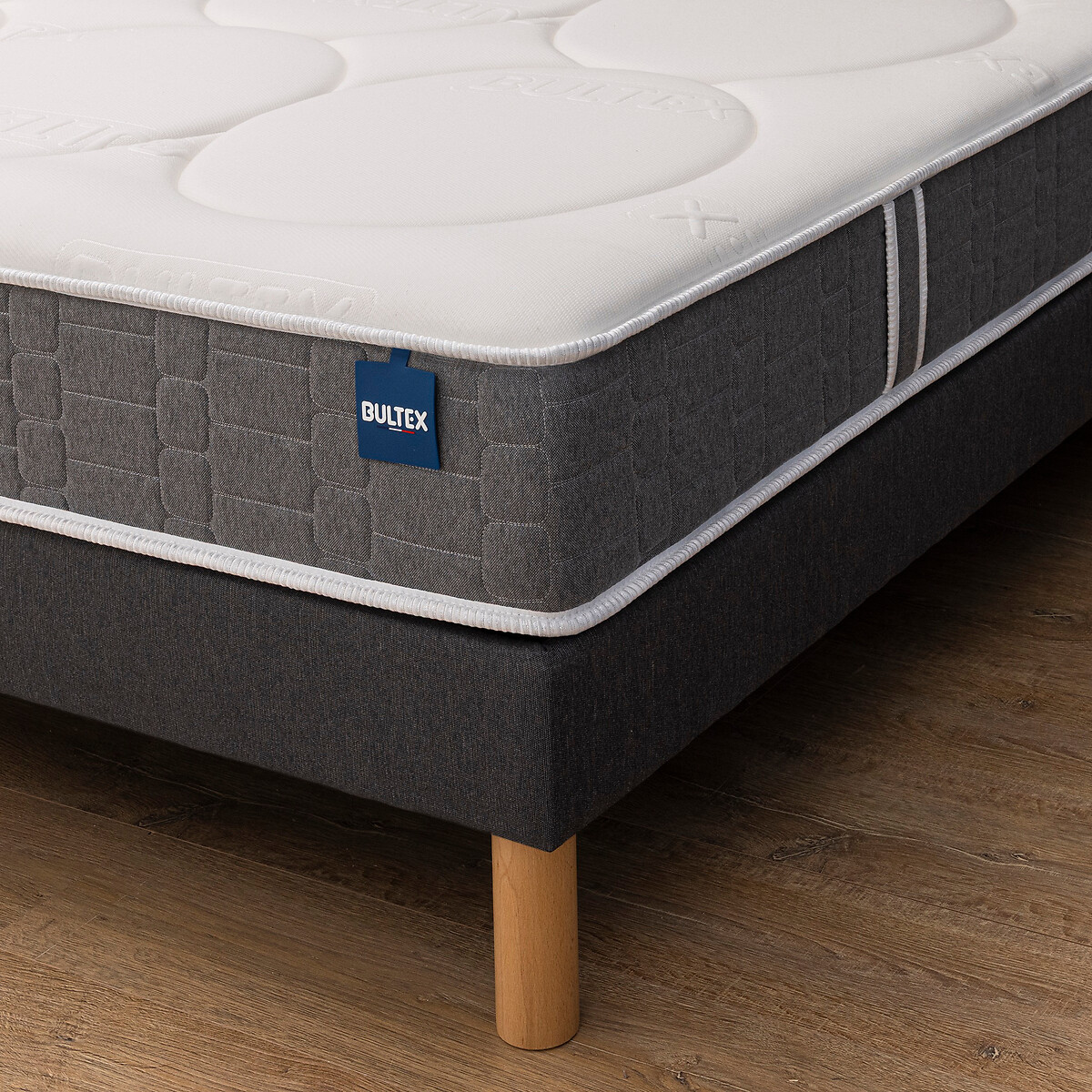 Materasso in schiuma HR + set di basi comfort bianco/grigio, BULTEX