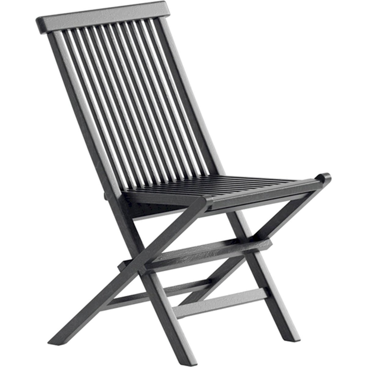 Chaise de jardin pliante en teck KOYOO noir, RECOLLECTION