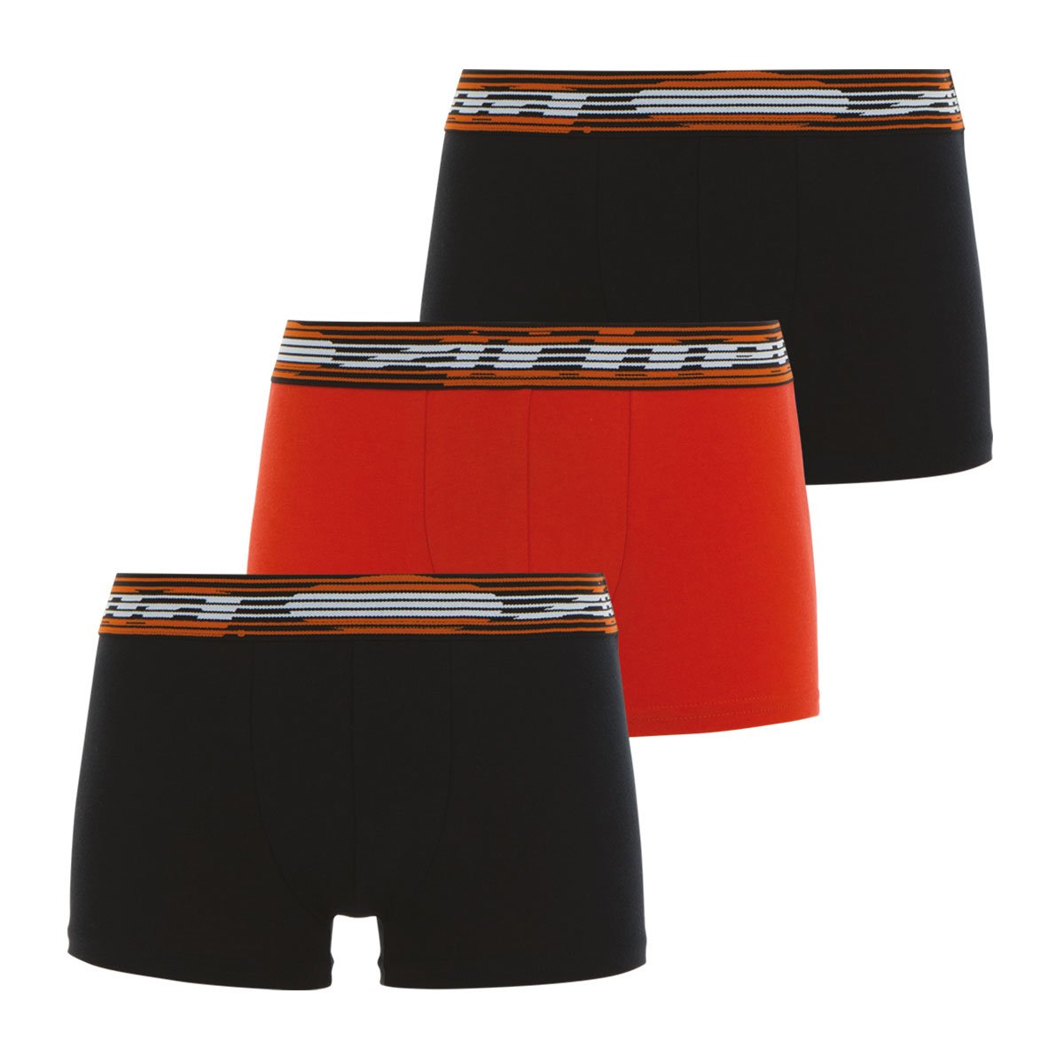 Lot de 3 boxers noir + rouge, ATHENA