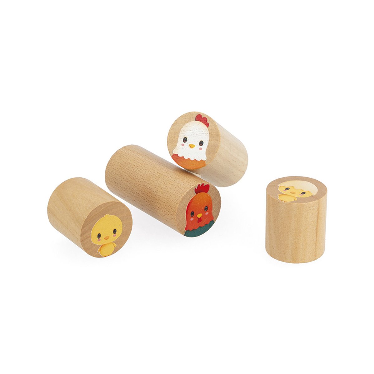 Baril De Construction 56 Pièces En Bois couleur unique, JANOD