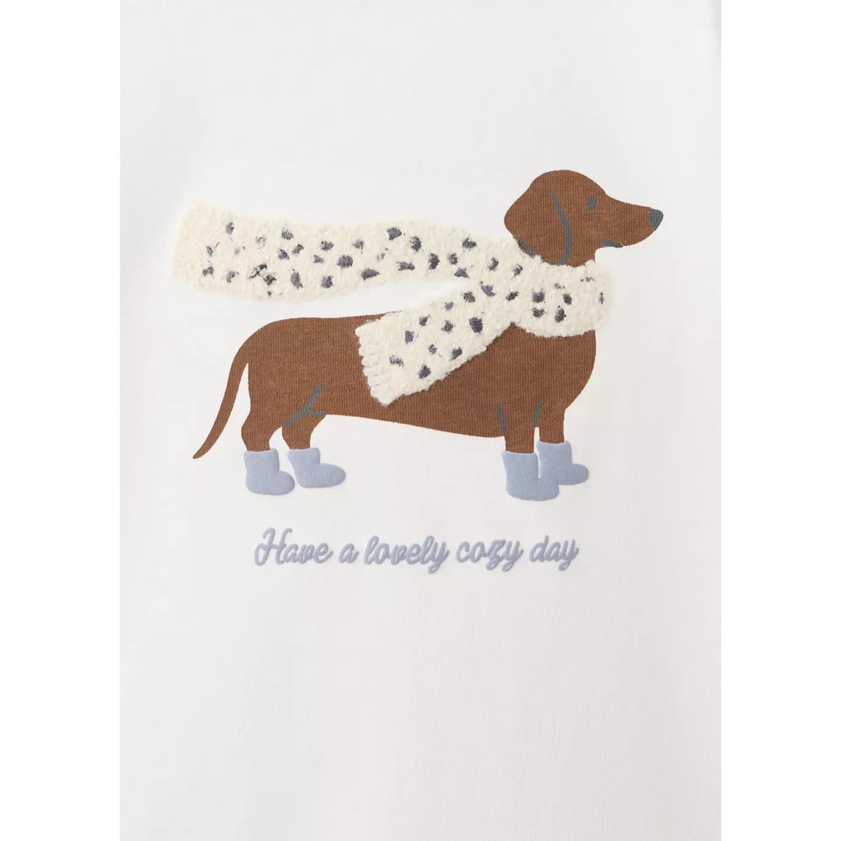 T-shirt détail imprimé blanc cassé, MANGO BABY