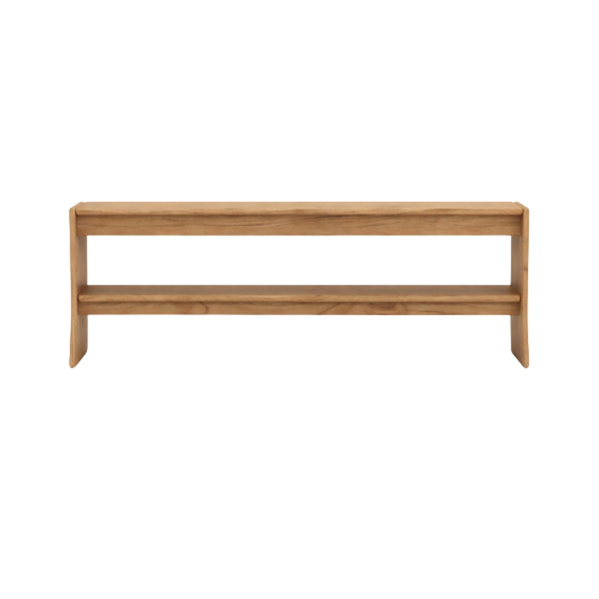 Banc en teck massif marron, HANNUN