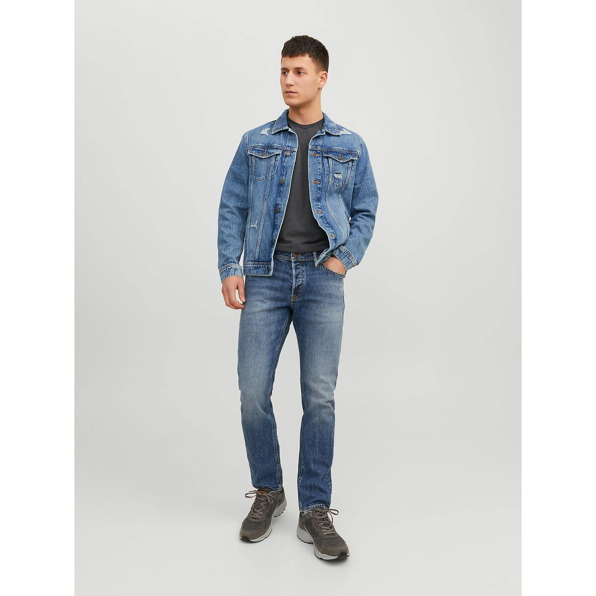 Jean slim jjitim bleu denim, JACK & JONES