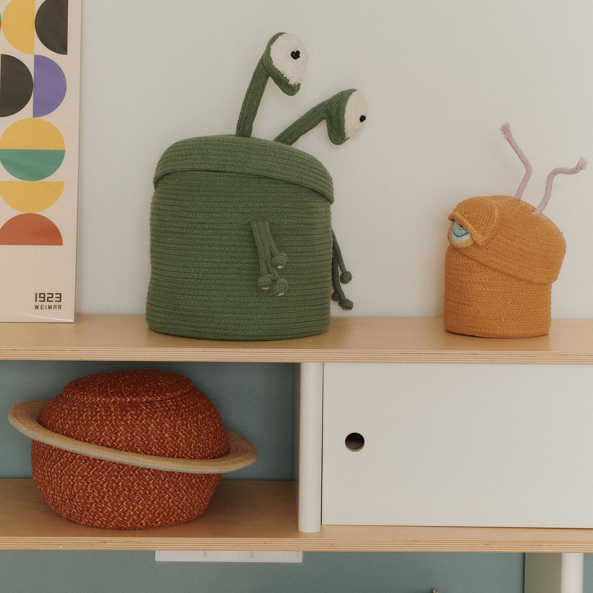 Panier Alien Ploot orange, aqua, miel, ivoire, malwa, noir, dk.turqouish, LORENA CANALS