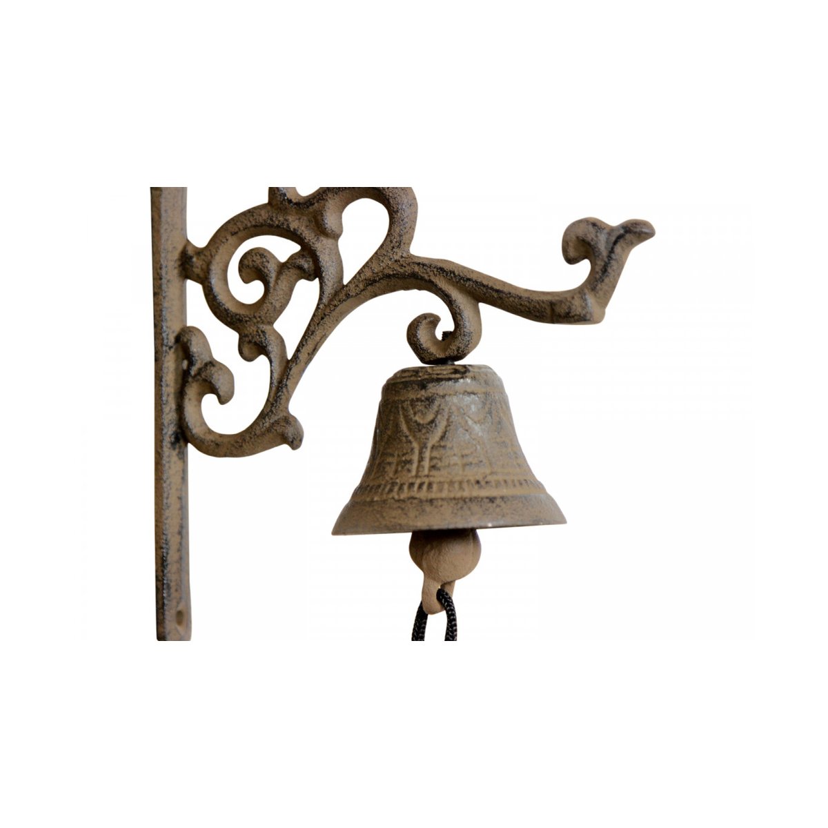 Cloche Fonte Marron 18x7.5x17.5cm marron, DECORATION D’AUTREFOIS