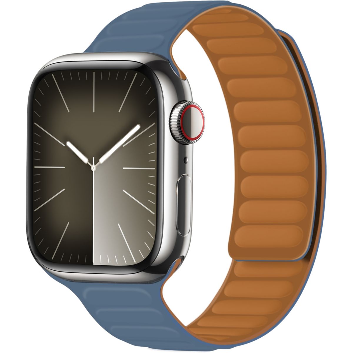 Bracelet Apple Watch x2 Beige + Bleu 38/40/41mm bleu, ADEQWAT