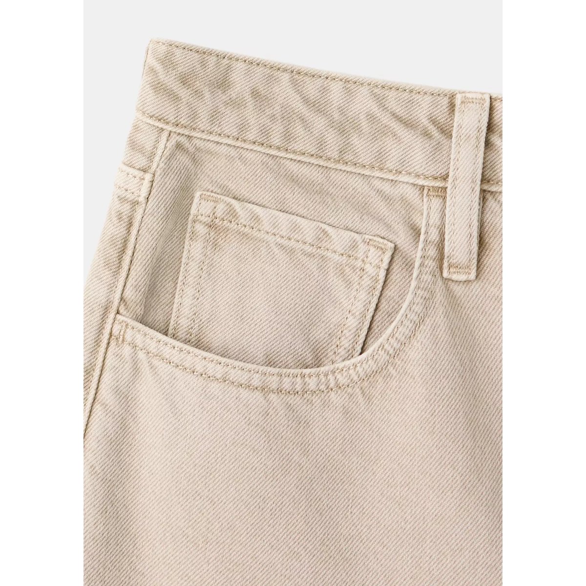 Jean balloon taille haute sable, MANGO