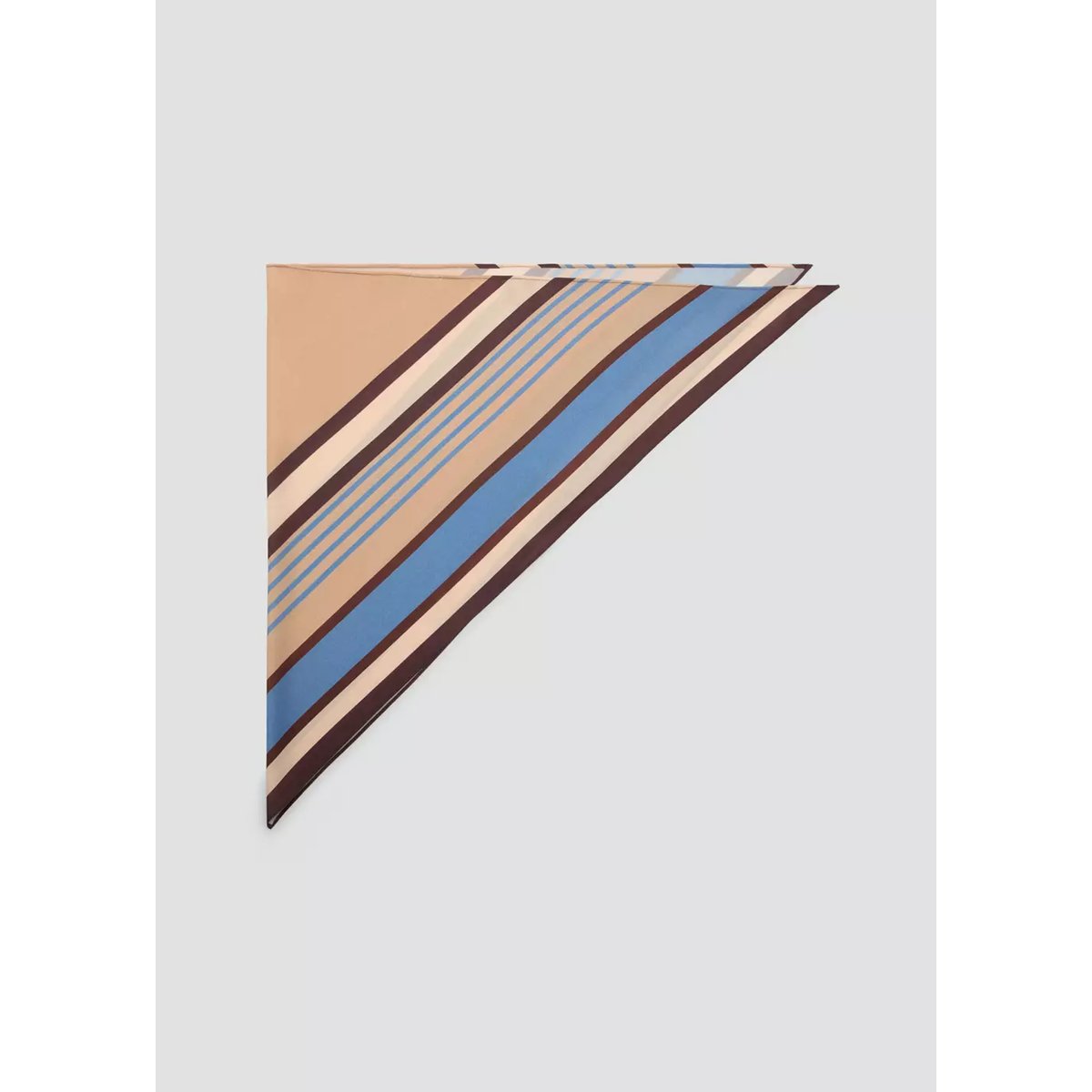 Foulard satiné rayures bleu, MANGO