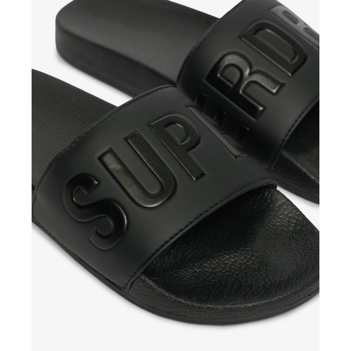 Claquettes de piscine noir, SUPERDRY