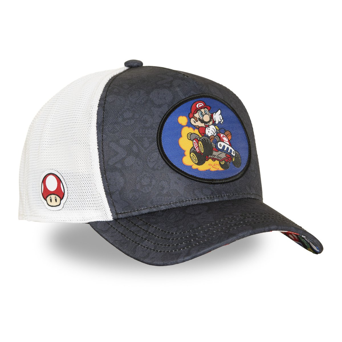 Casquette Trucker Mario Kart noir/blanc/bleu/rouge, CAPSLAB