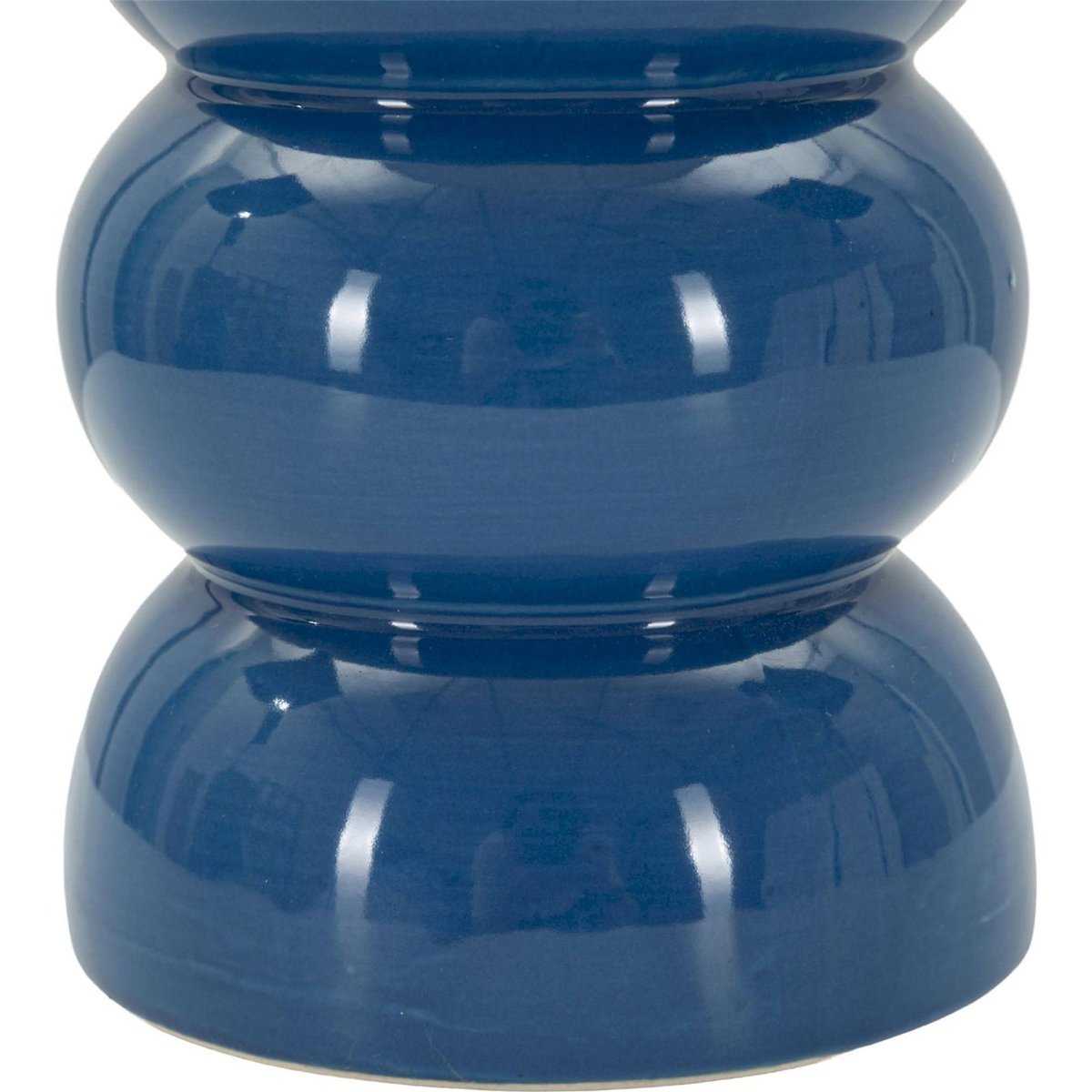 Lampe à poser céramique sculpturale MODERN bleu et blanc, RECOLLECTION