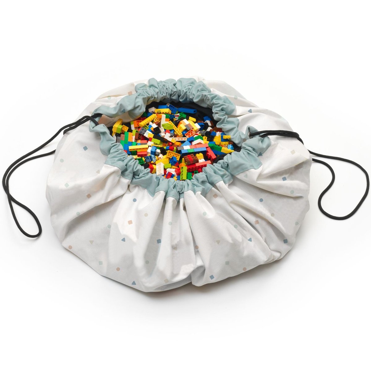 Sac à jouet 2 en 1 réversible Noomad Original blanc, vert d'eau, bleu, PLAY&GO