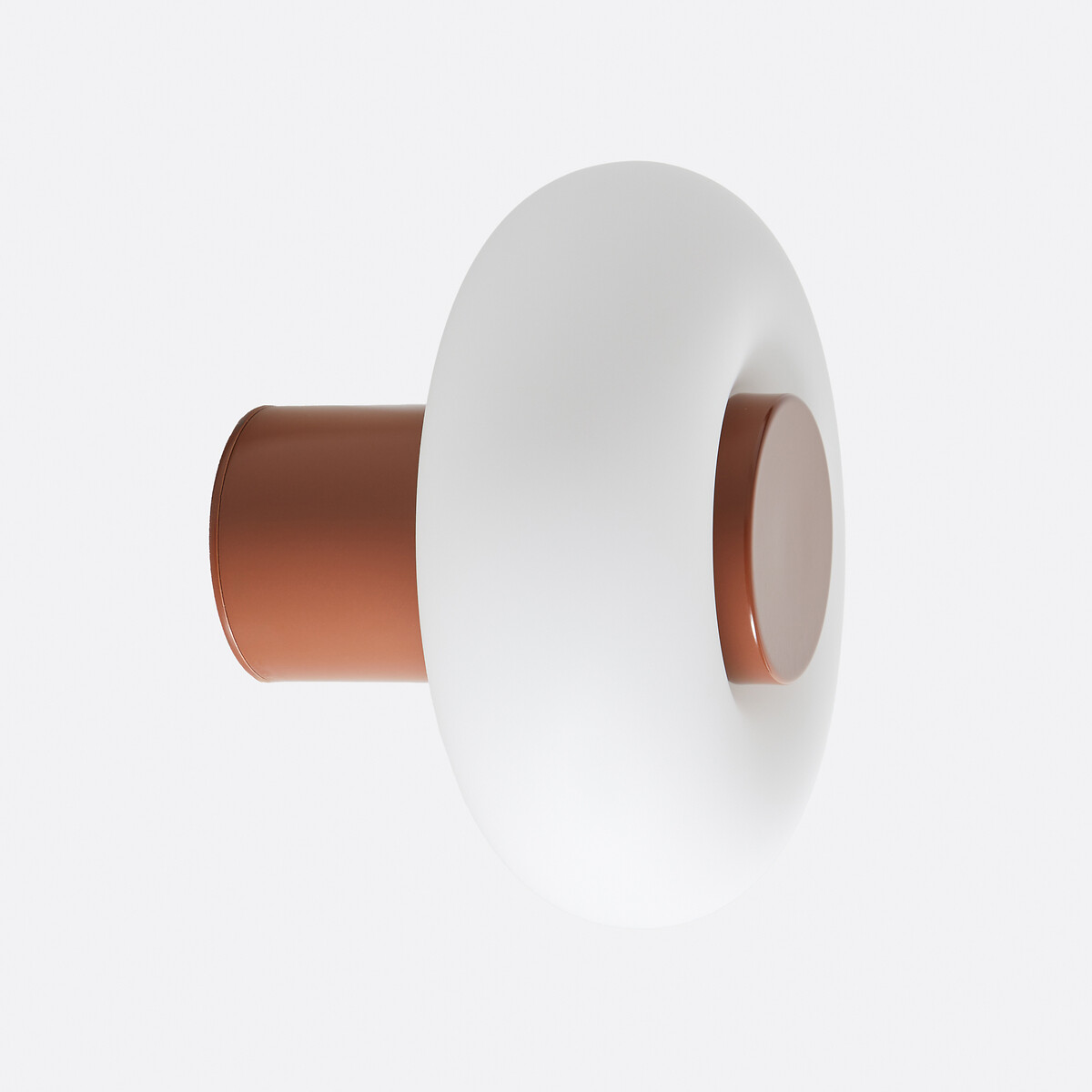Plafondlamp of wandlamp, ijzer en opaline metaal, OMER bruin, LA REDOUTE INTERIEURS