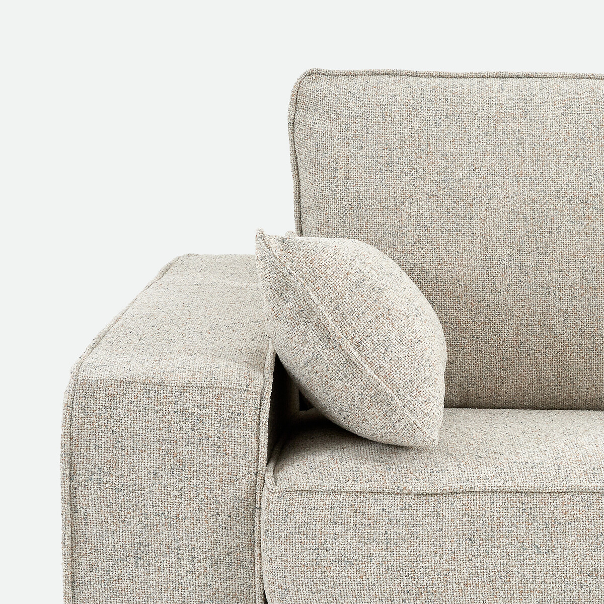 Canapé convertible 2, 3 ou 4 places, Premium HR, tissu texturé moucheté, CECILIA ecru/bleu, LA REDOUTE INTERIEURS
