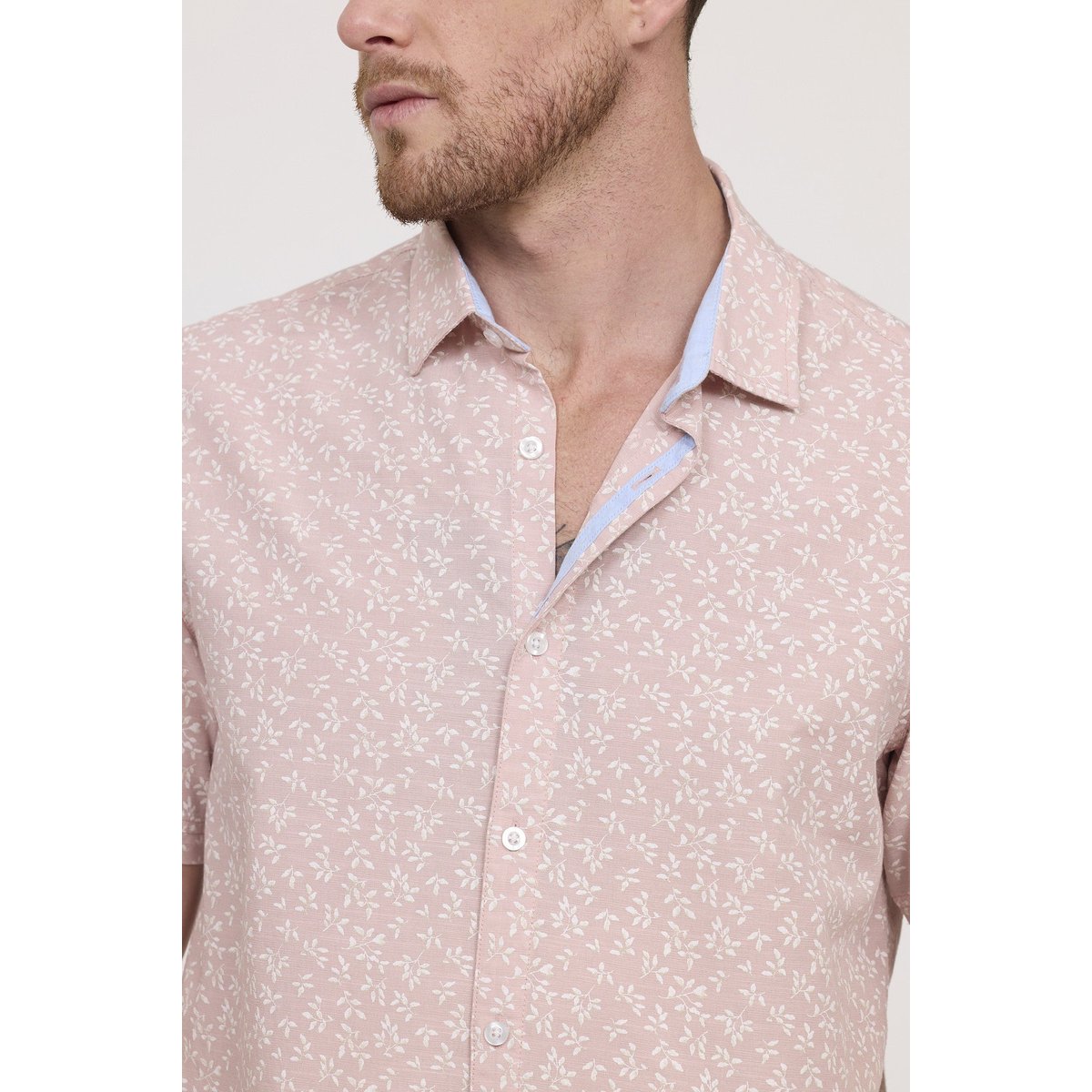 Chemise manches courtes coton comfort DOLAVI rose, LEE COOPER