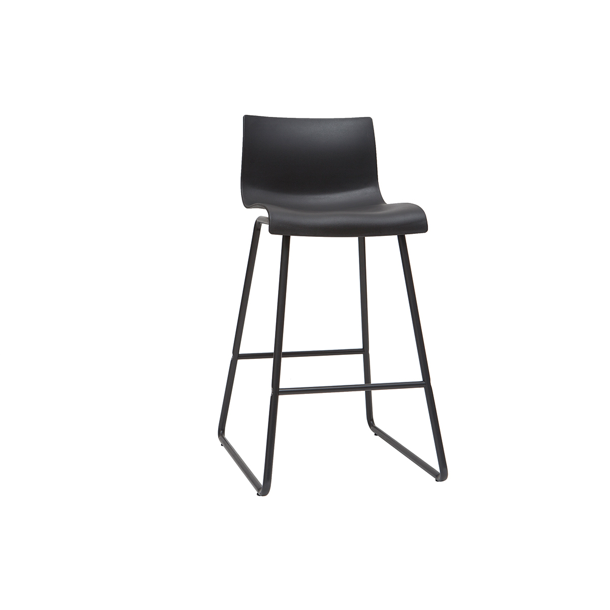 Tabourets de bar design noir 65 cm (lot de 2) ONA noir, MILIBOO