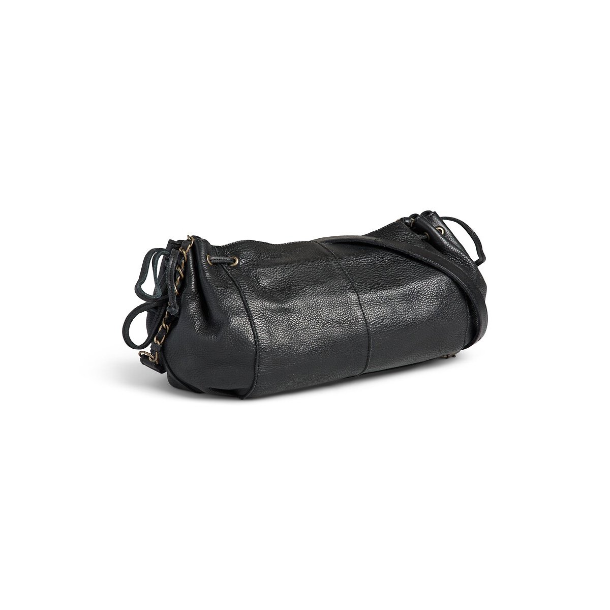 Sac à main en cuir, Pihanna noir, PIECES