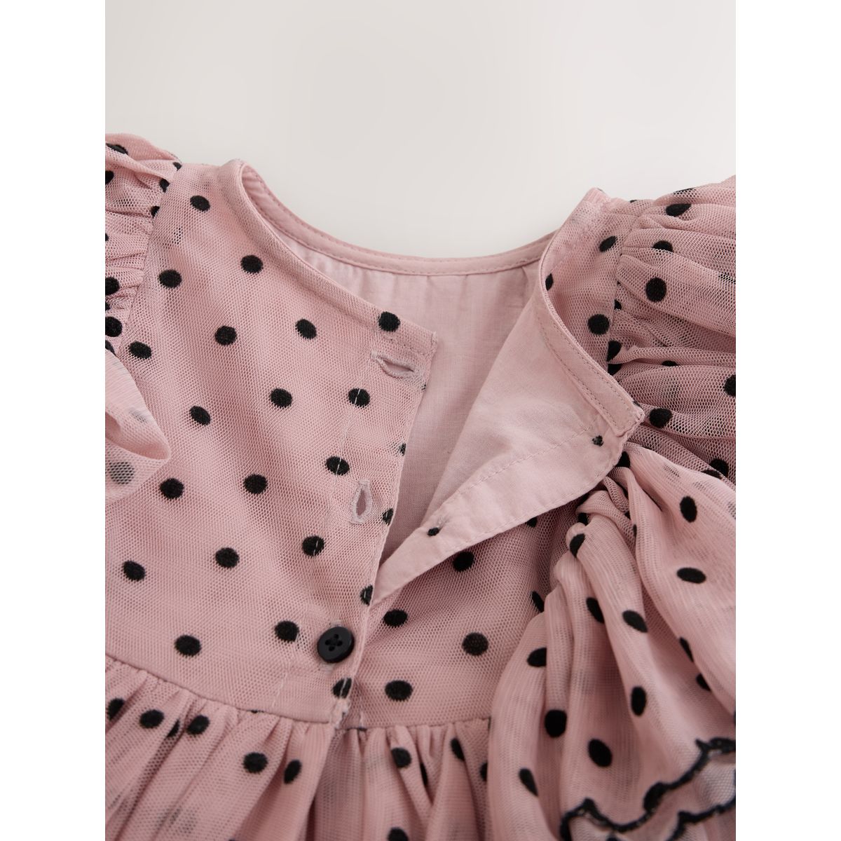 Robe grandes occasions avec manches à volants tache rose pastel, NEXT