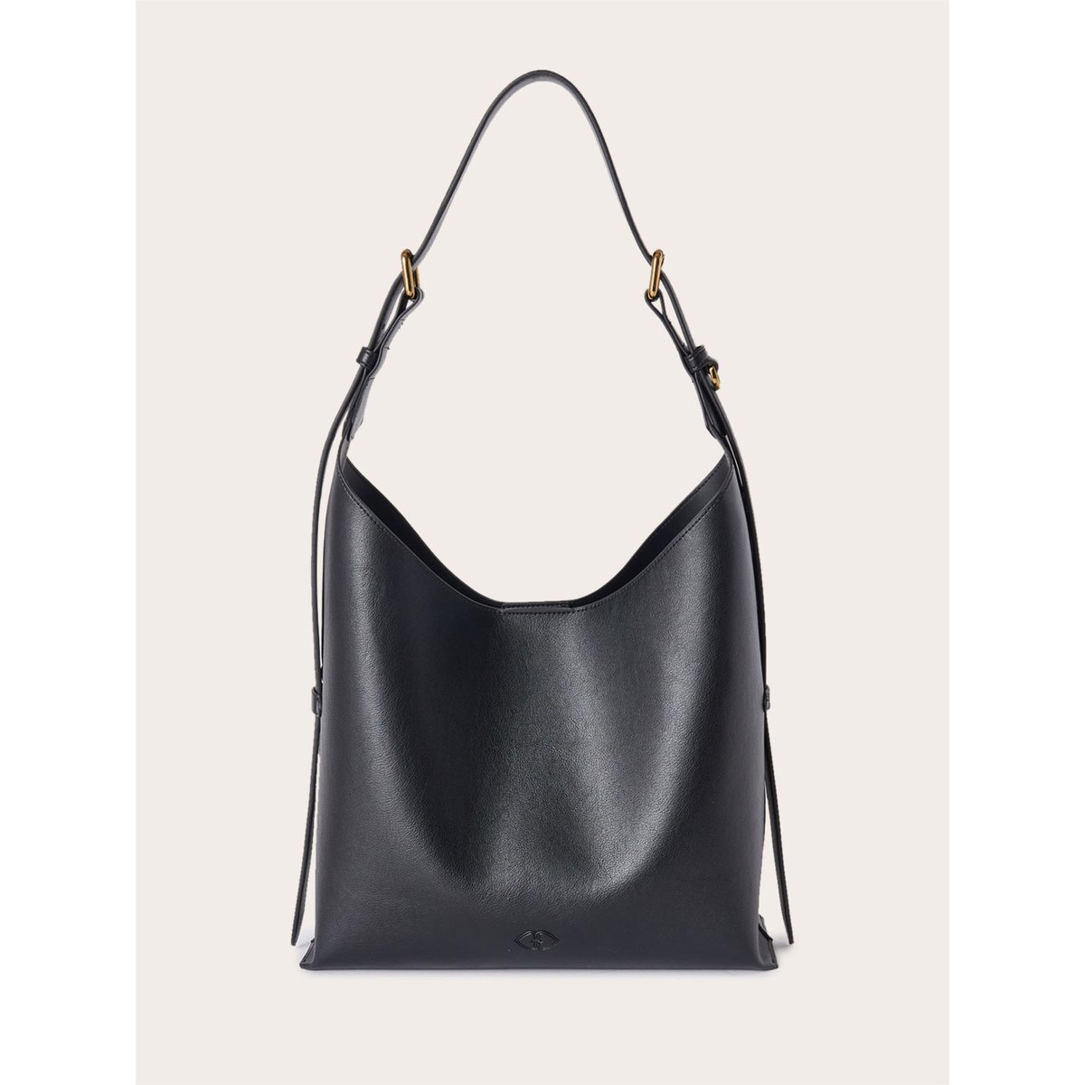Sac bandoulière hobo avec anse réglable noir, MOTIVI