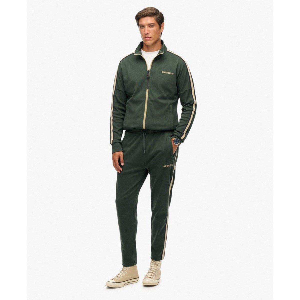 Pantalon de survêtement Tech Cult vert forêt profond, SUPERDRY
