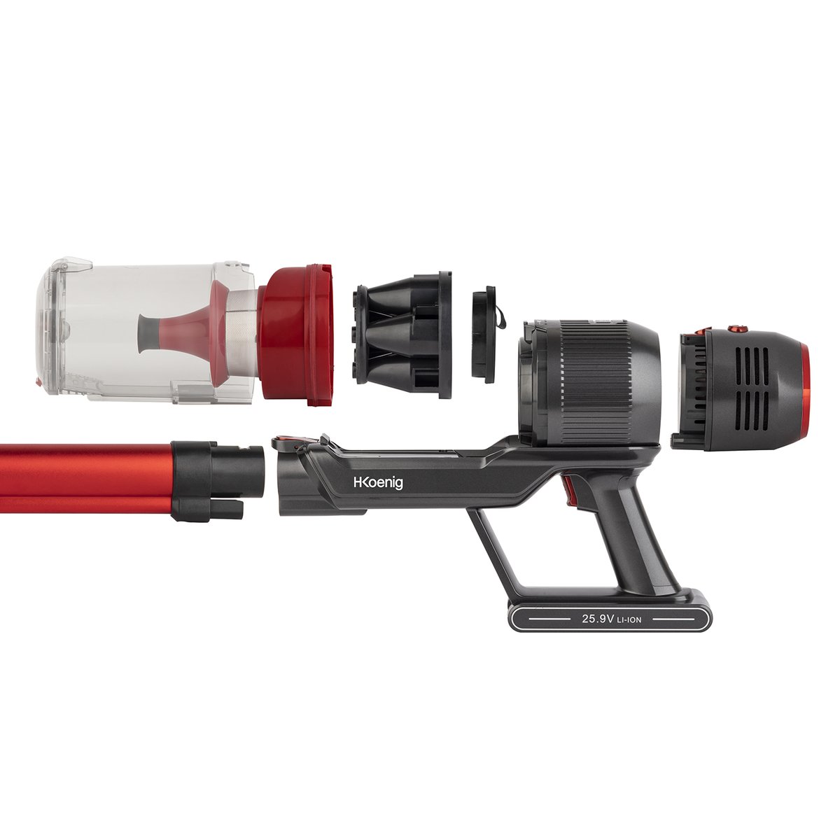 aspirateur 2 en 1 sans fil fullpower - upx18 rouge, H.KOENIG