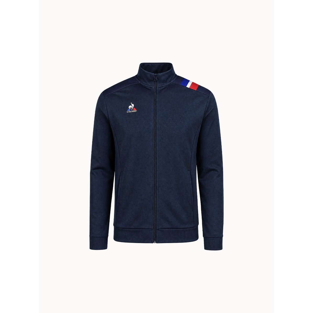 Veste zippée avec détails tricolores Teamsport blue, LE COQ SPORTIF