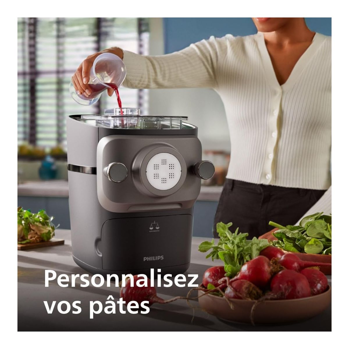 Machine à pâtes HR2665/96 Pasta maker noir, 10 formes, 200W couleur unique, PHILIPS