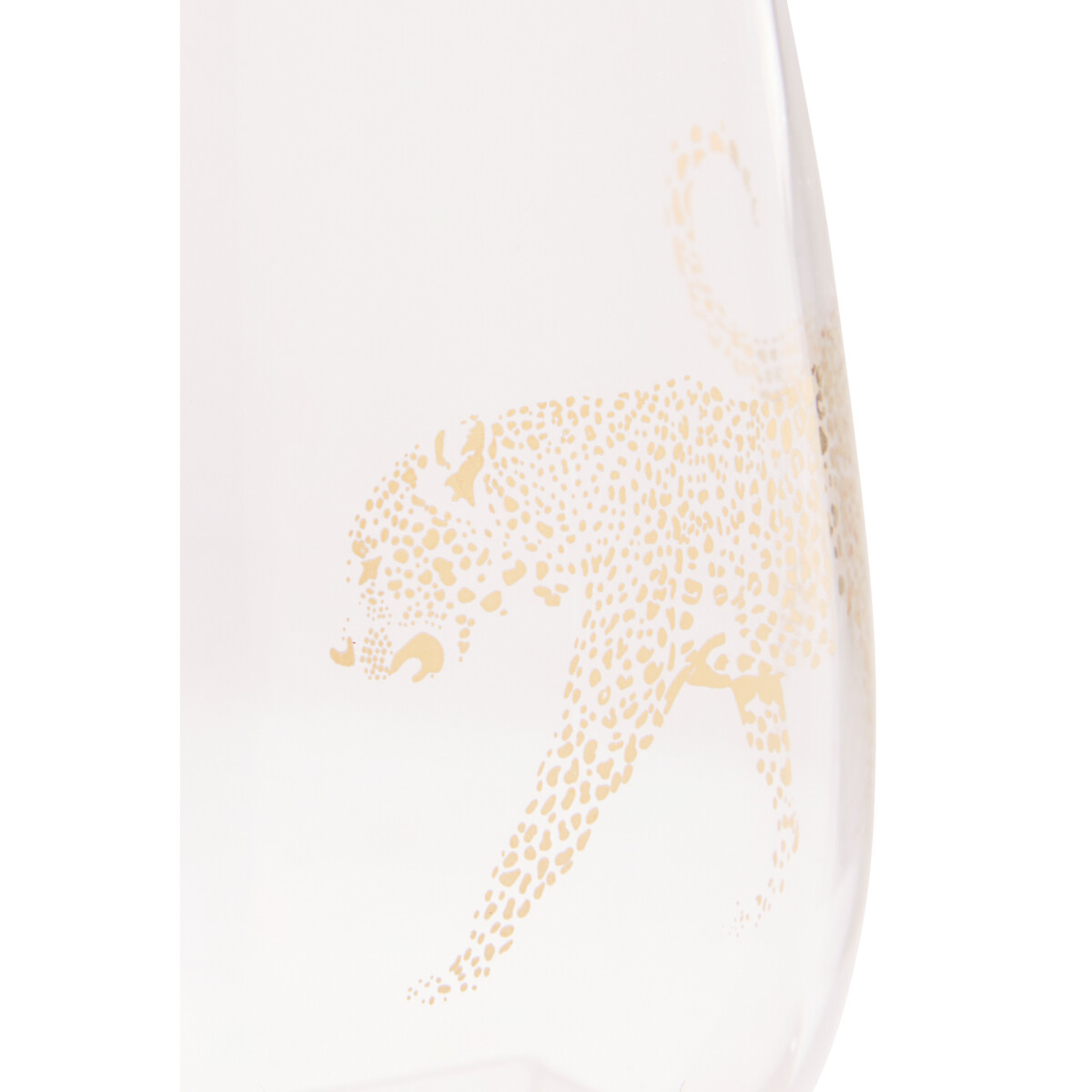 Leopard Stemless Wine Glass transparent, SO'HOME