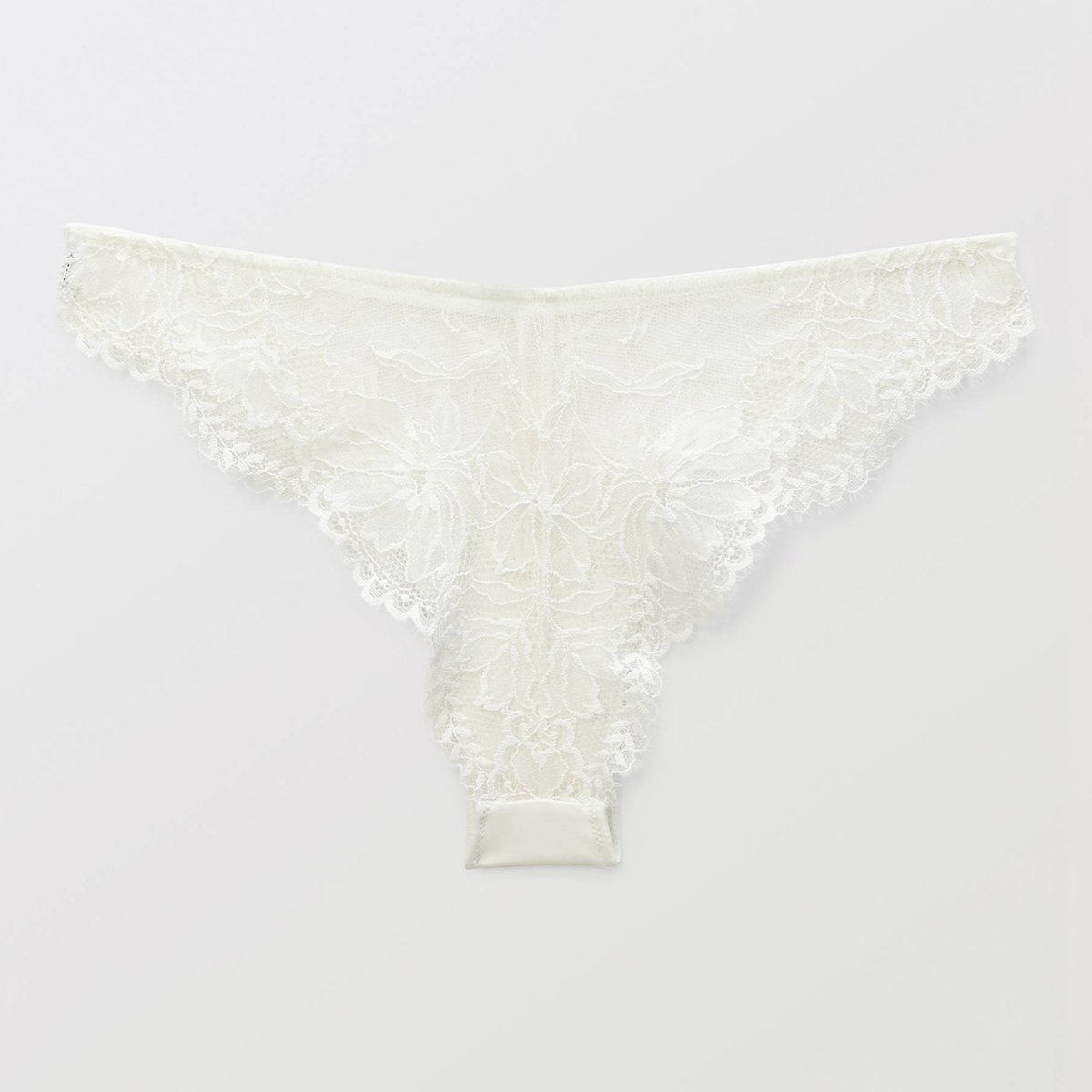 Tanga ELISE en dentelle ecru, MONOPRIX
