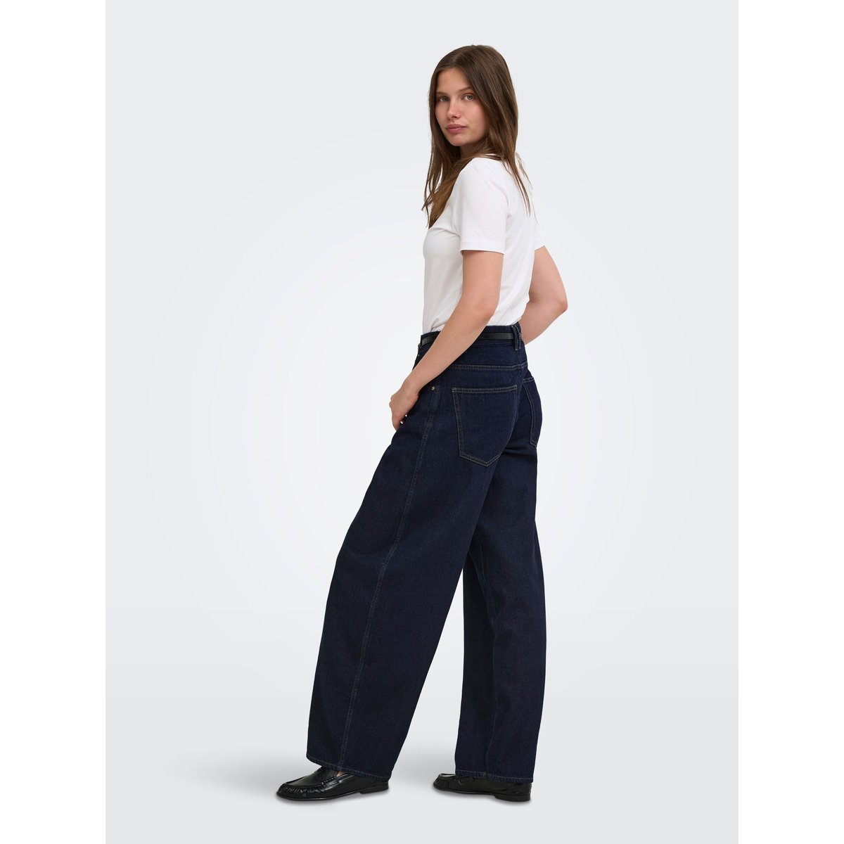 Jean À Jambe Large dark blue denim, ONLY