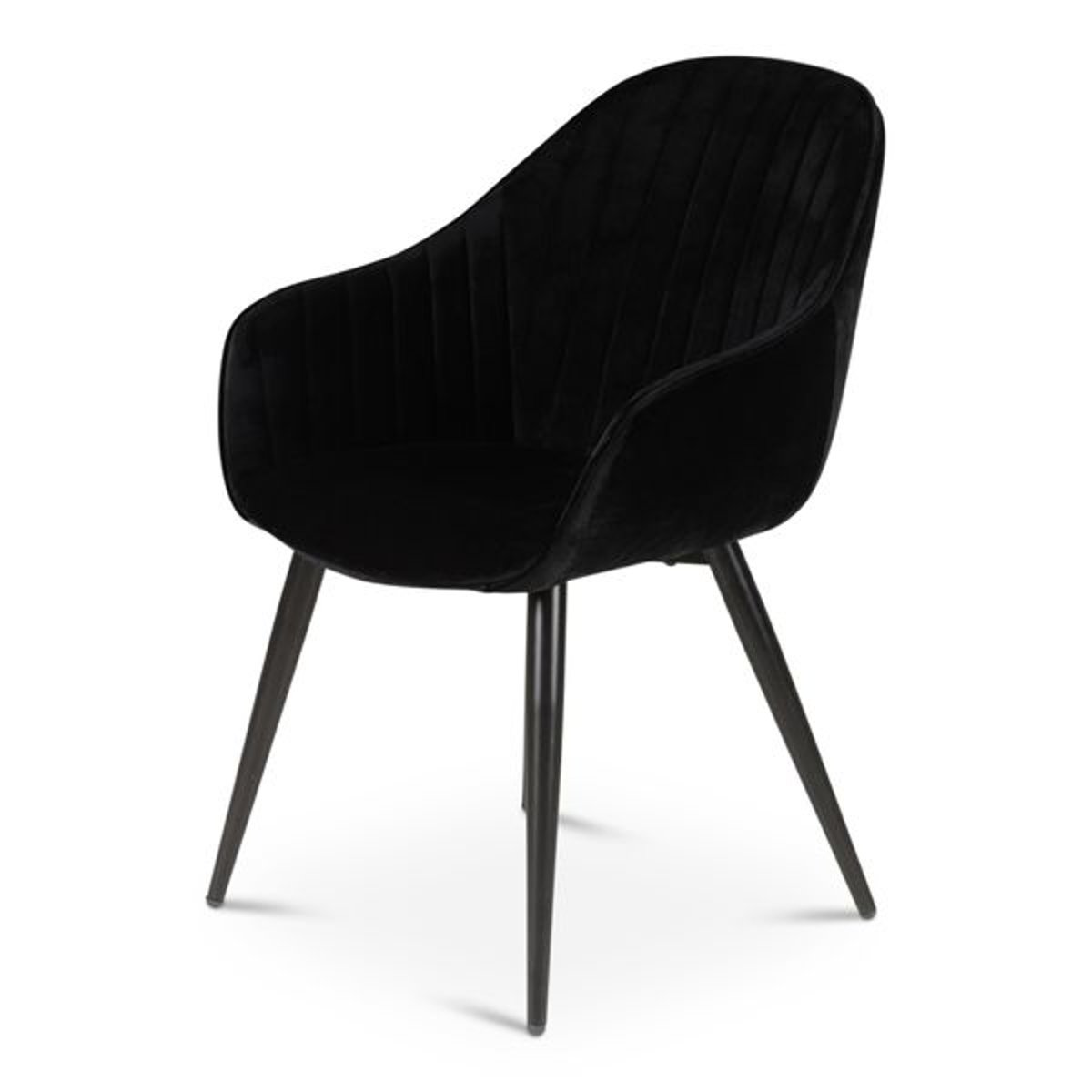 Fauteuil en velours noir, ZAGO