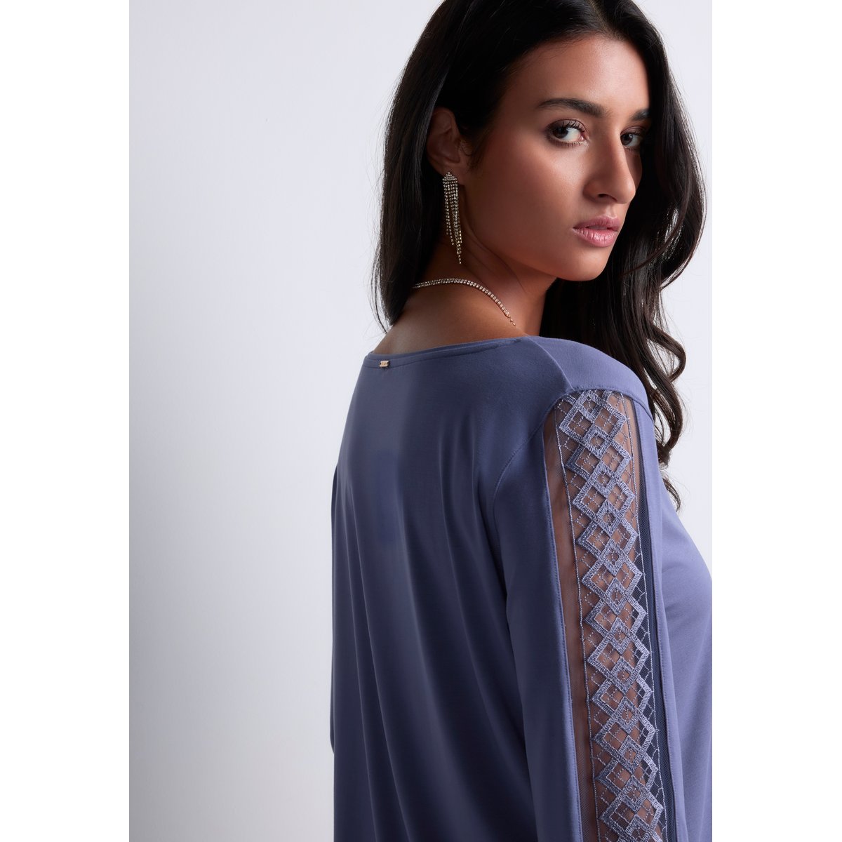 Top manches longues Sweet Obsession bleu, AUBADE