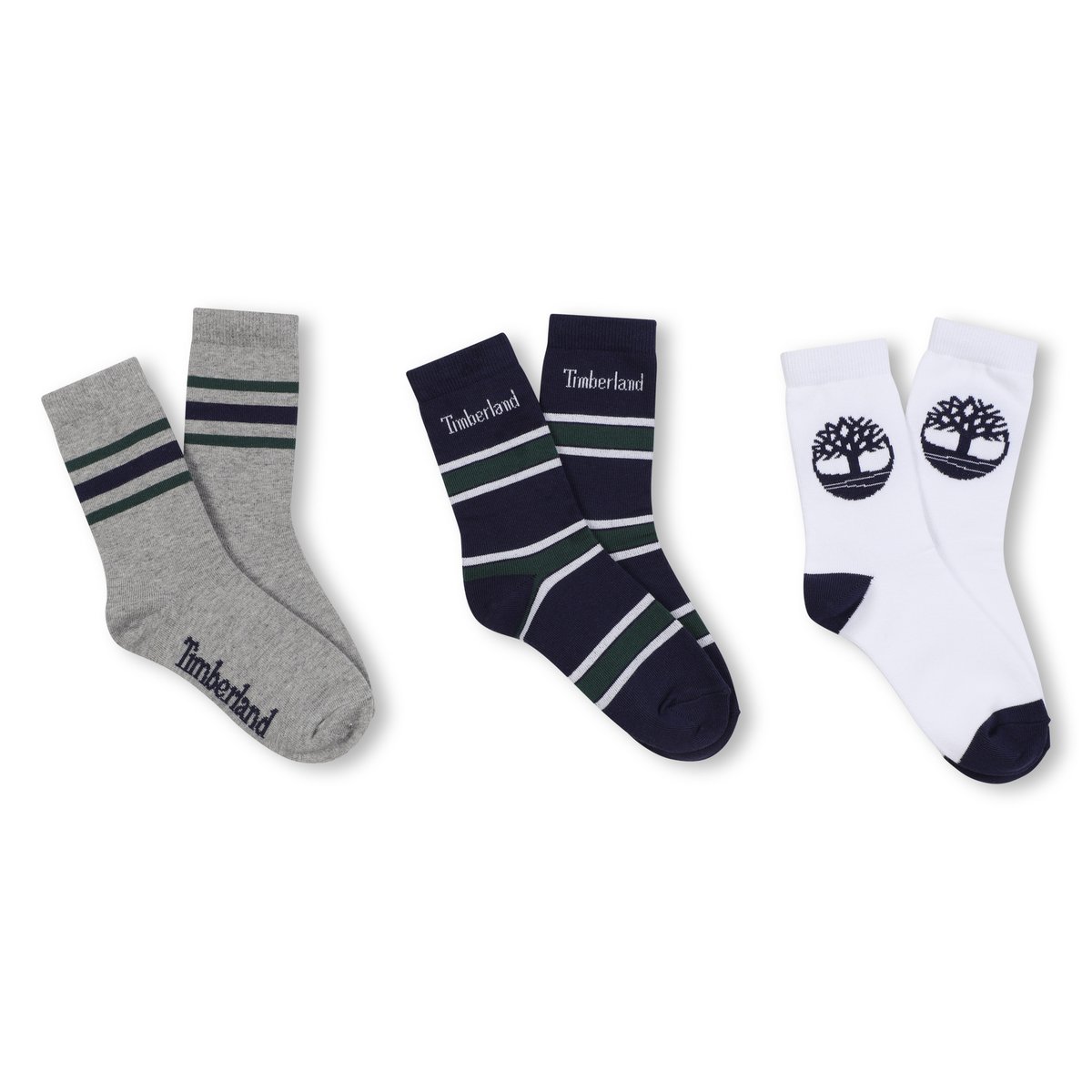 Pack trio de chaussettes Jacquard blanc, TIMBERLAND