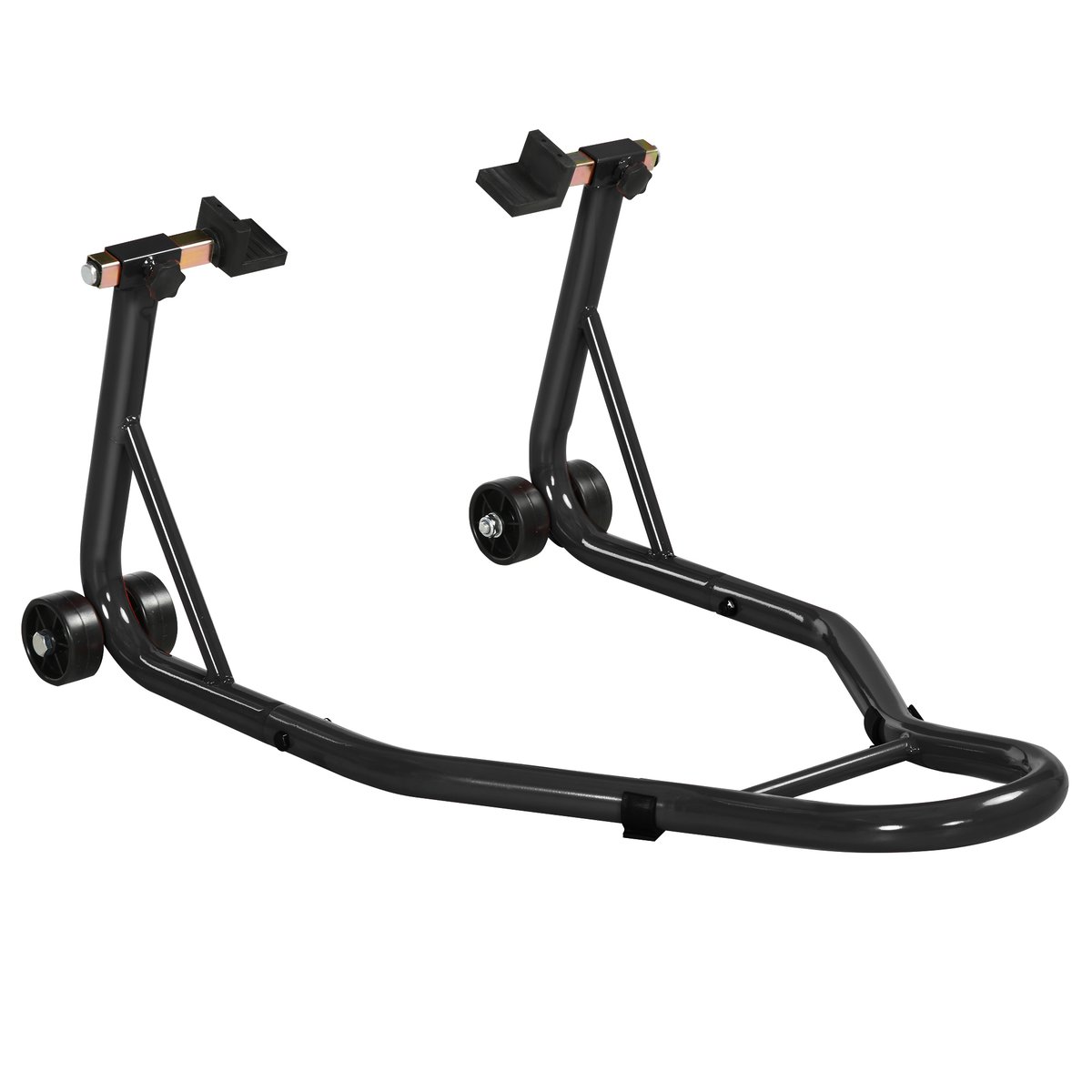 Béquille arrière de moto Acier Noir noir, HOMCOM