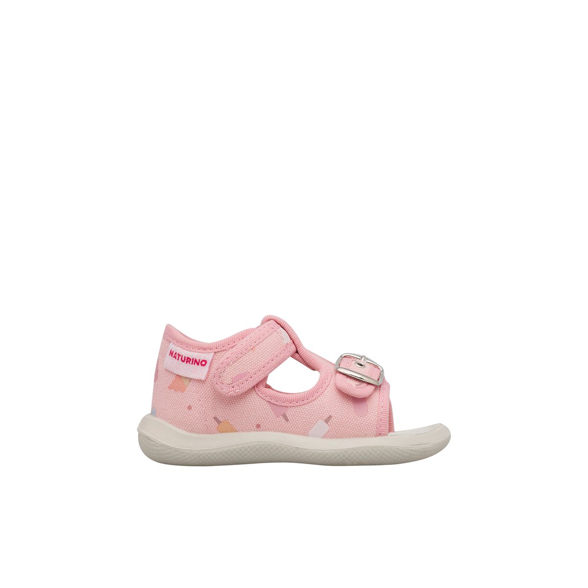 Sandales à bout ouvert « open toe » en tissu PAROS rose-, NATURINO