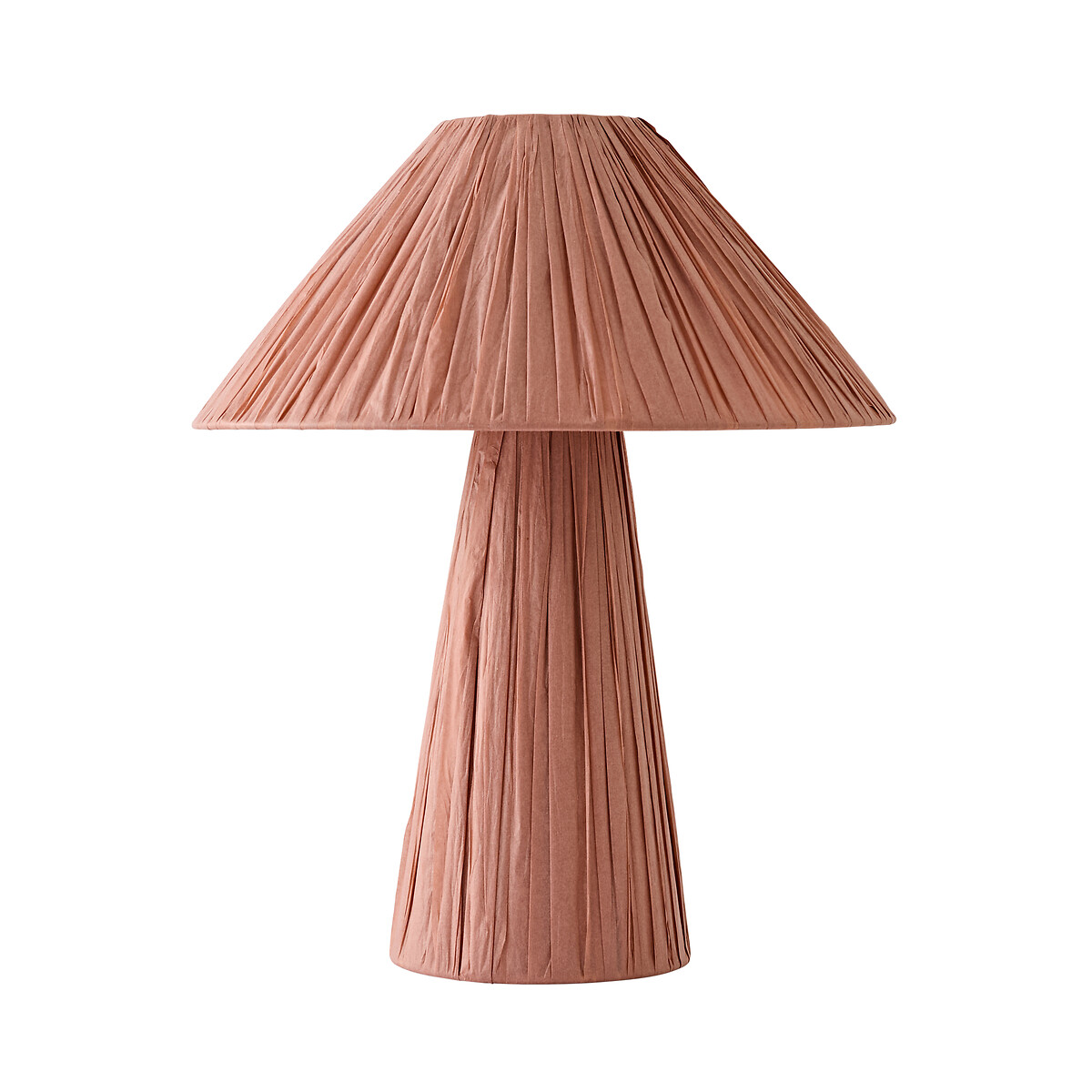 Kira Paper Woven Table Lamp with Tapered Shade dusty pink, SO'HOME