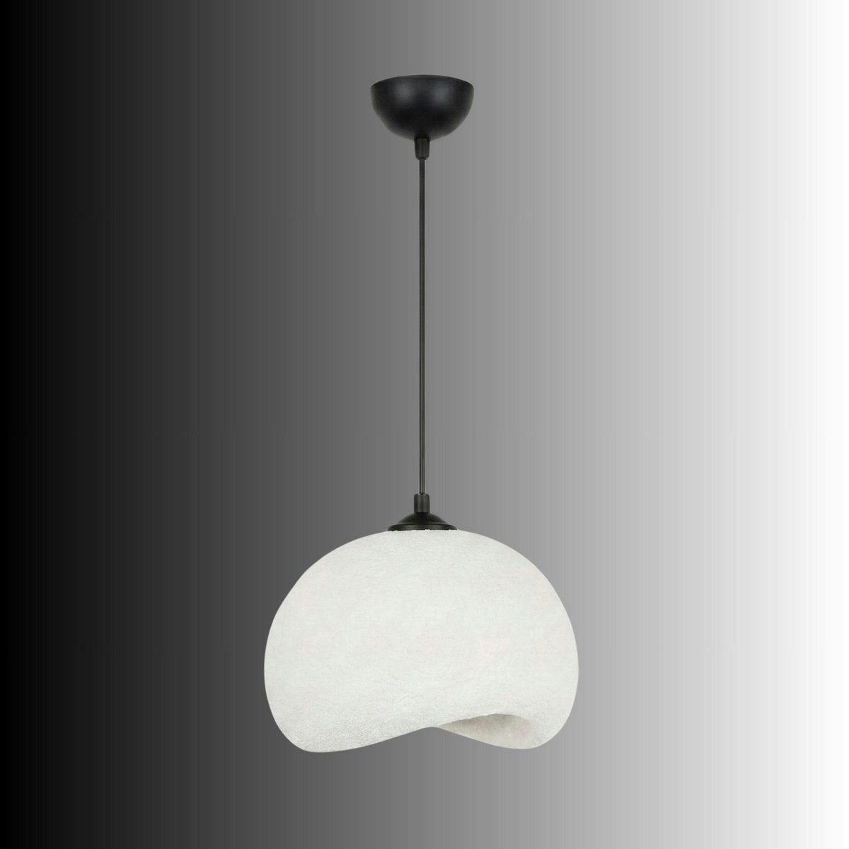 Suspension blanche wabi-sabi 1 abat-jour 34 cm NOXIS blanc, PIER IMPORT
