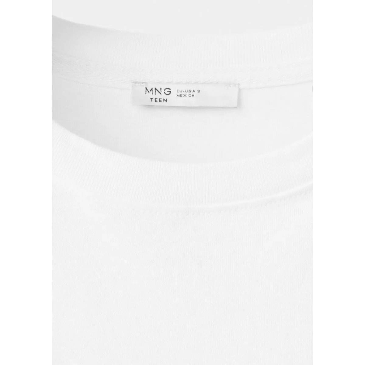 T-shirt coton imprimé graphique blanc cassé, MANGO TEEN