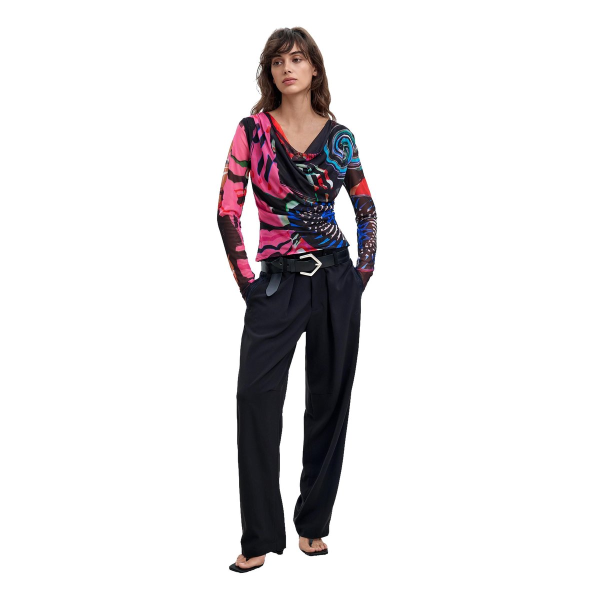 T-shirt en maille imprimée M. C. Lacroix multicolore, DESIGUAL