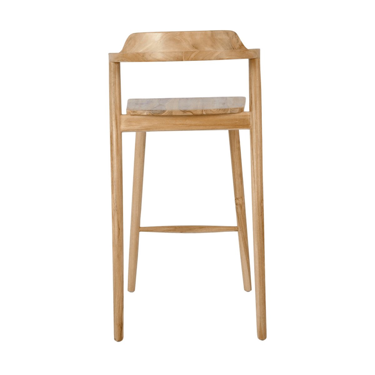 Lot de 2 chaises de bar en teck H75cm- JOKO bois, DRAWER