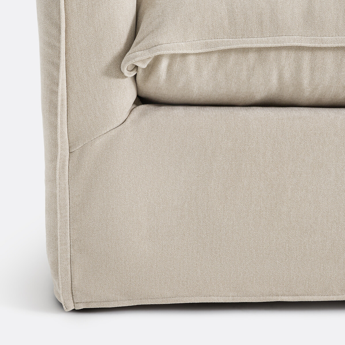 Fauteuil, déhoussable, en polyester chiné, ODNA beige, LA REDOUTE INTERIEURS