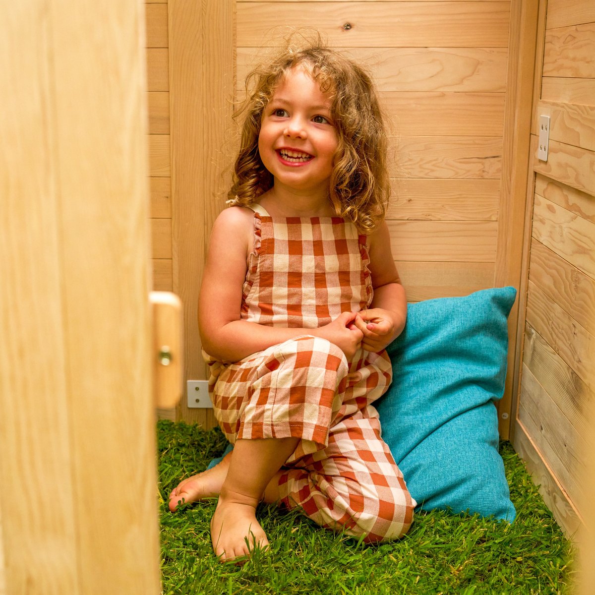 Maisonnette cabane enfant BOUTON D'OR COTTAGE marron, TP TOYS